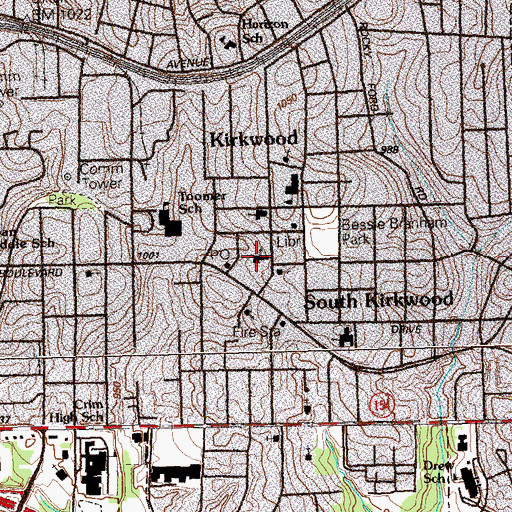 Topographic Map of Turner Monumental African Methodist Episcopal Church, GA