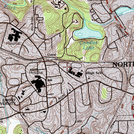 Topographic Map of Turman Center, GA