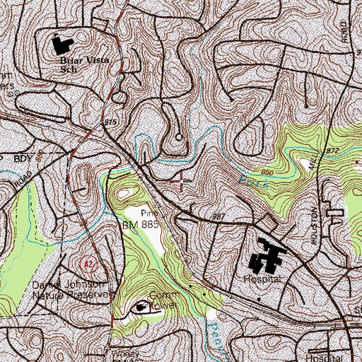 Topographic Map of Wesley Woods Intermediate Care Facility, GA
