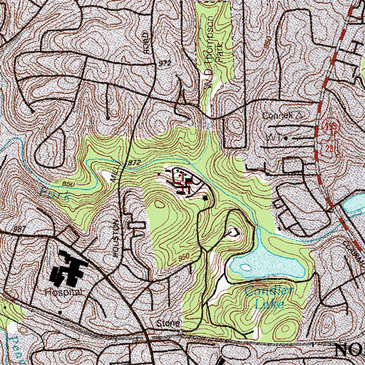 Topographic Map of Yerkes Primate Research Center, GA