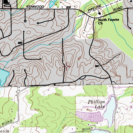 Topographic Map of Graves Way, GA