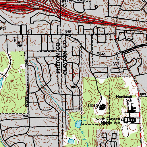 Topographic Map of Normandy, GA