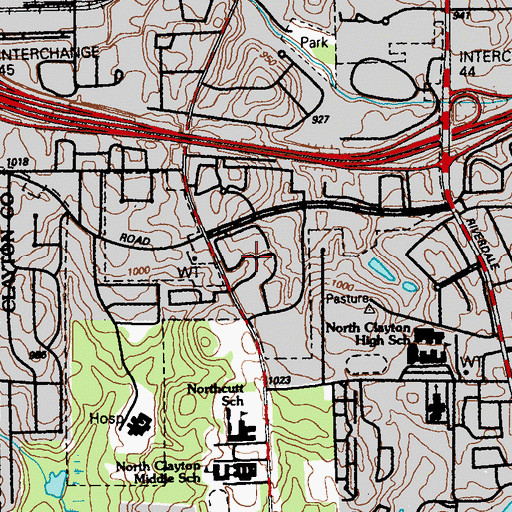 Topographic Map of Royal Phoenix Business Park, GA