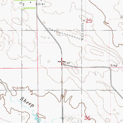 Topographic Map of Knobs (historical), MT