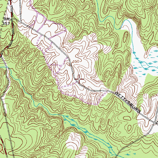 Topographic Map of Forkland (historical), VA