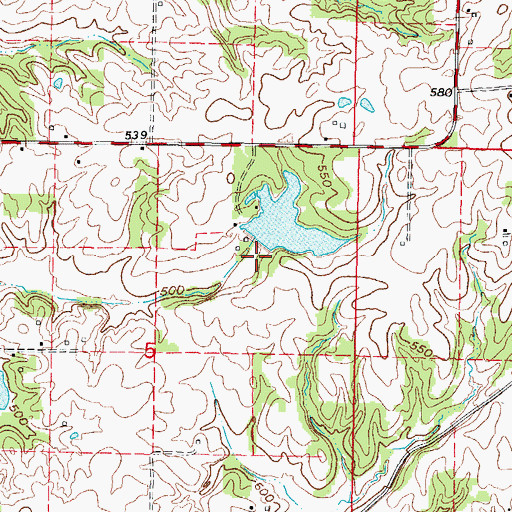 Topographic Map of Illinois No Name Number 14 Dam, IL