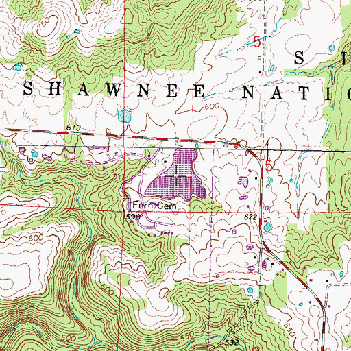 Topographic Map of Cedar Lake, IL
