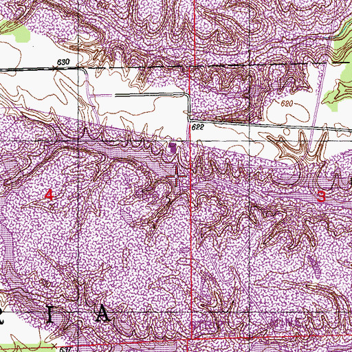 Topographic Map of Freshwater Lake Dam, IL