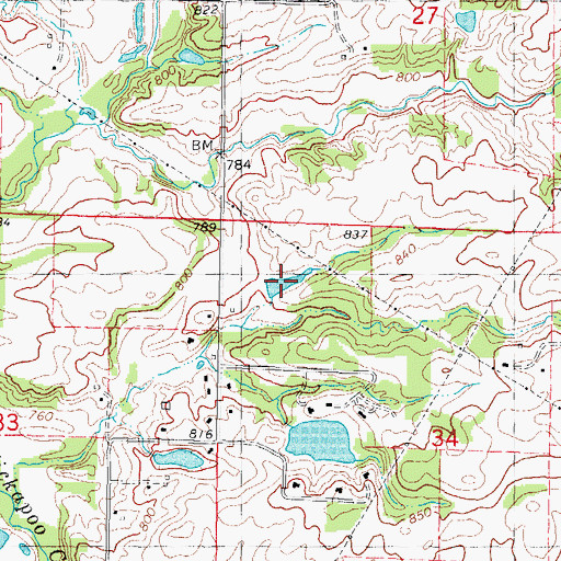 Topographic Map of Brian Lake, IL