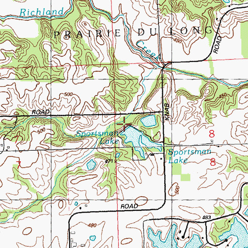 Topographic Map of Smithton Sportmans Club Lake Dam, IL