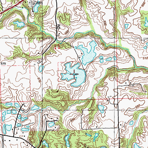 Topographic Map of Beil Lake Number 2, IL