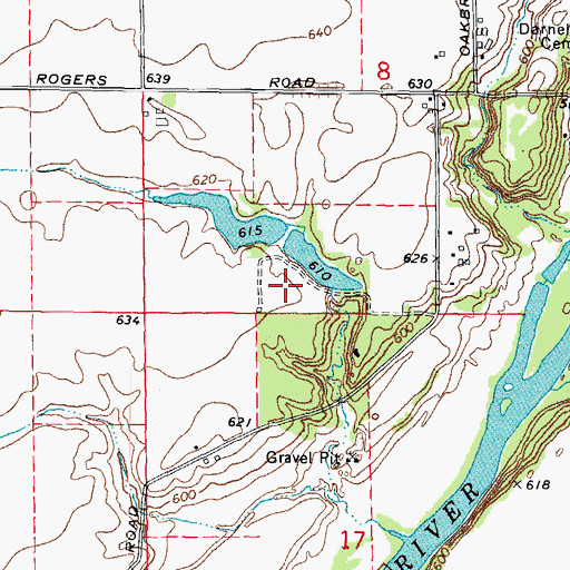 Topographic Map of Milhurst Lake Dam, IL