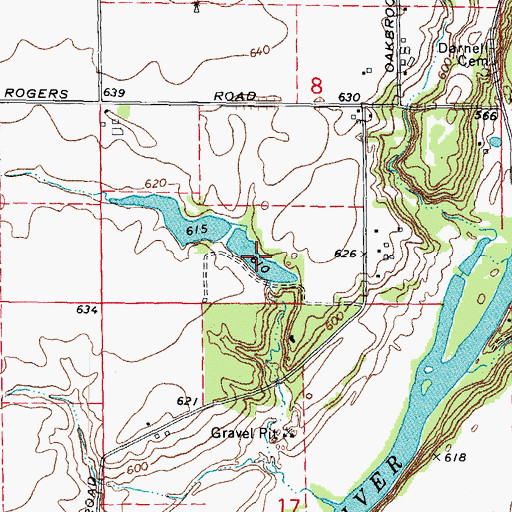 Topographic Map of Milhurst Lake, IL