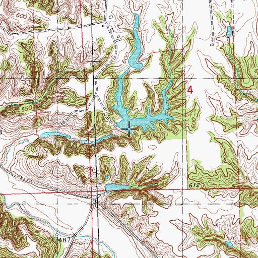 Topographic Map of Longs Lake Dam, IL