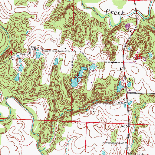 Topographic Map of Taphorn Pond, IL