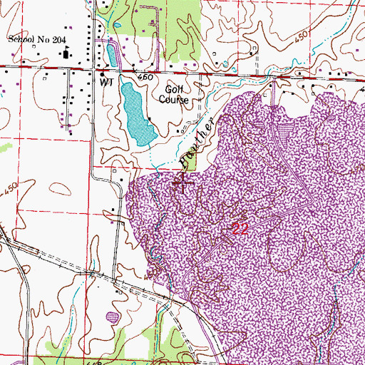 Topographic Map of Elks Reservoir, IL