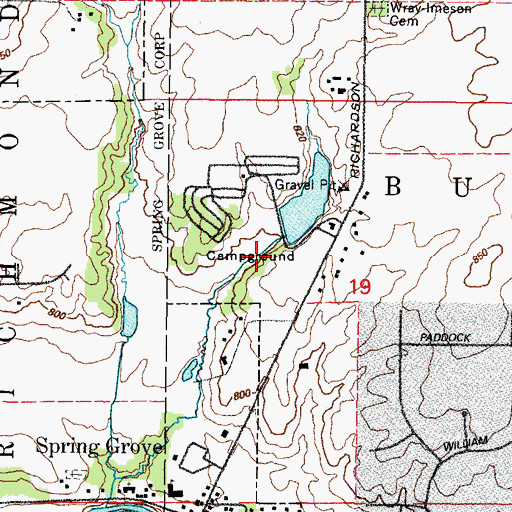 Topographic Map of Kazimier Lake, IL