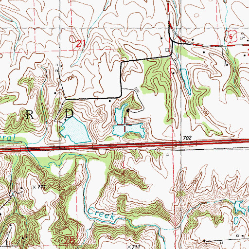 Topographic Map of Edwards Lake, IL