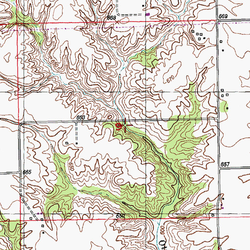 Topographic Map of Diversion Drainage Lake, IL