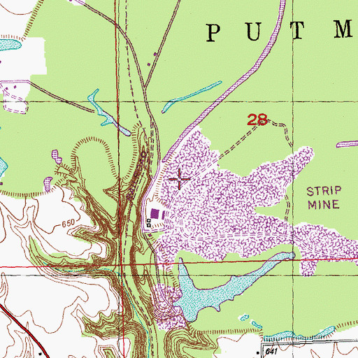 Topographic Map of MSDGC Dam Number 6, IL