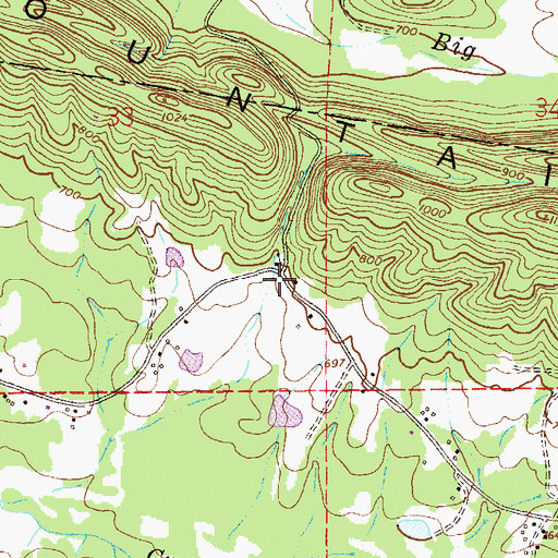 Topographic Map of Irene Post Office (historical), AL