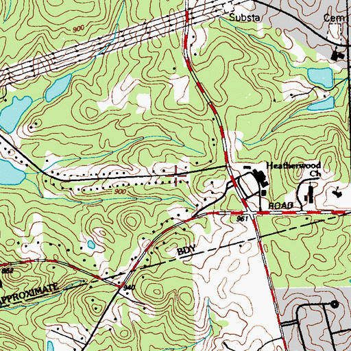 Topographic Map of Arbor West, GA