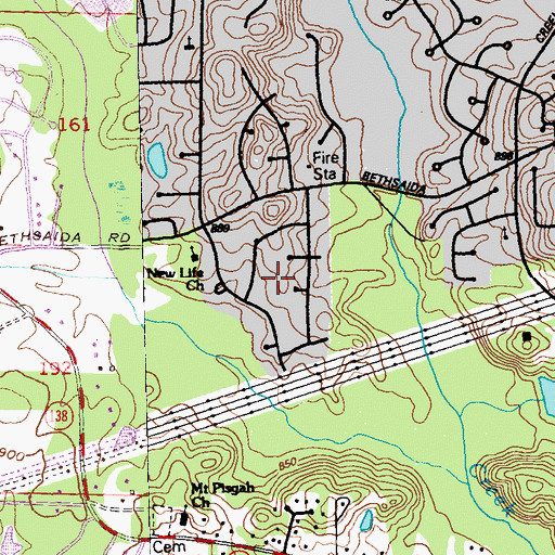Topographic Map of Deerwood Park, GA