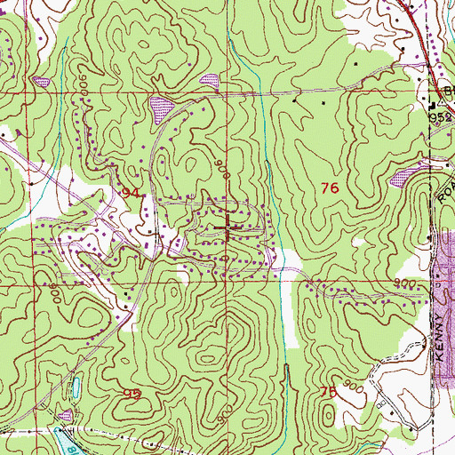 Topographic Map of Wexwood Glen, GA