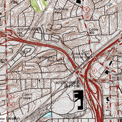 Topographic Map of Loring Heights Park, GA