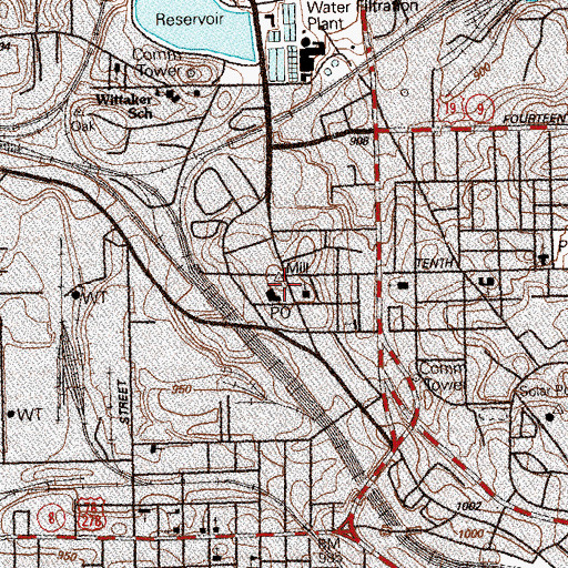 Topographic Map of Martech Station Atlanta Post Office, GA