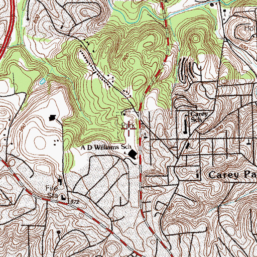 Topographic Map of Williams Park, GA