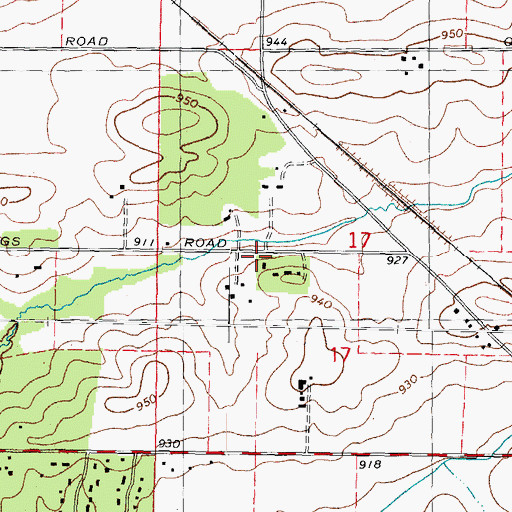 Topographic Map of Cummings School (historical), IL