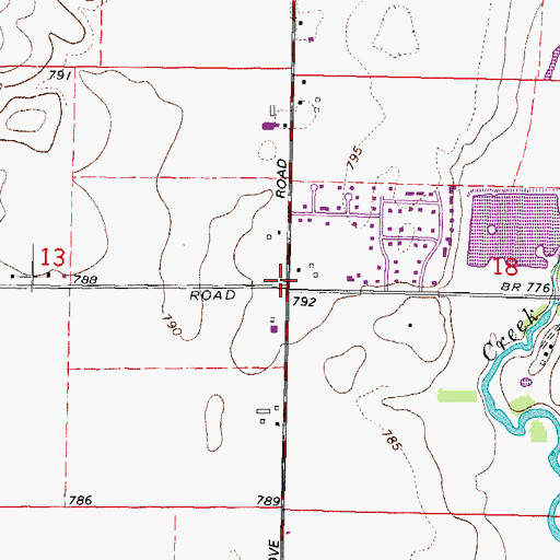 Topographic Map of Squaw Prairie School (historical), IL