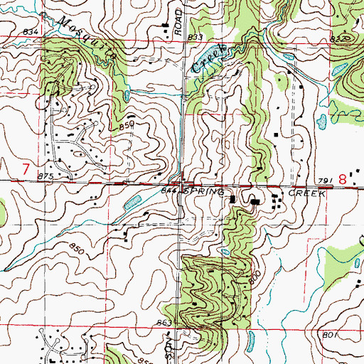 Topographic Map of White Pigeon School (historical), IL