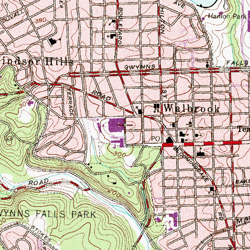 Topographic Map of Bluford Drew Jemison STEM Academy - West Campus, MD