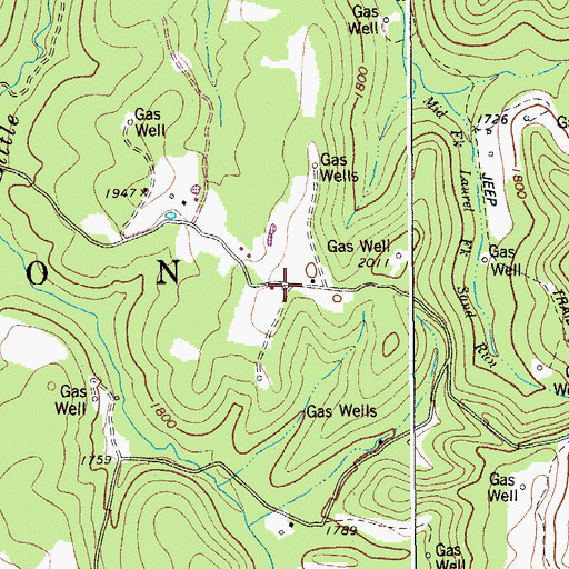 Topographic Map of Mount Zion School (historical), WV