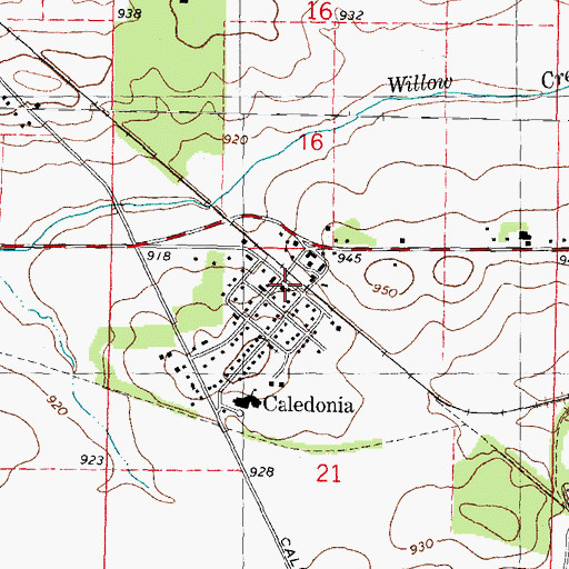 Topographic Map of North Caledonia (historical), IL