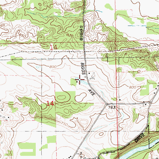 Topographic Map of Swan Ponds, MI
