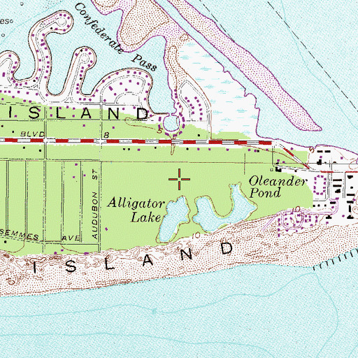 Topographic Map of Gulfside Golf Course, AL