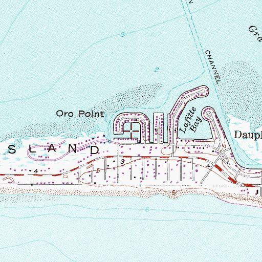 Topographic Map of Quivira Bay, AL
