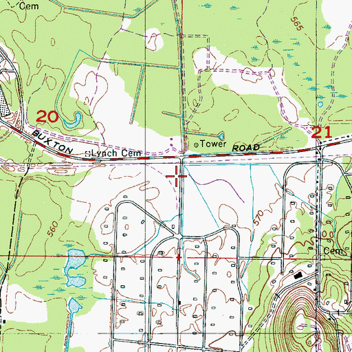 Topographic Map of Green Grove Church (historical), AL