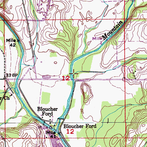 Topographic Map of Payne Branch, AL