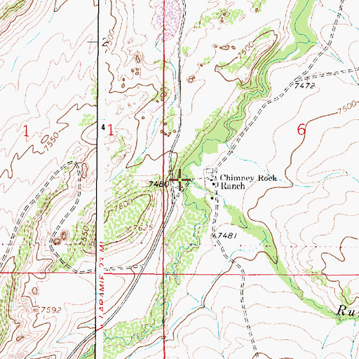 Topographic Map of Running Water Creek, WY