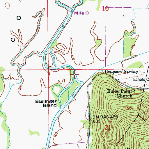 Topographic Map of Grayson Ford, AL