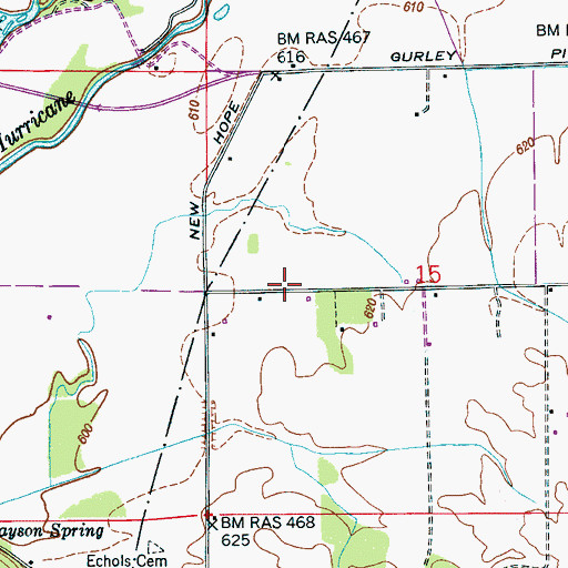 Topographic Map of Ross Chapel (historical), AL