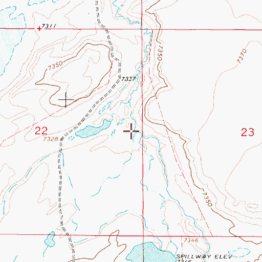 Topographic Map of Shell Creek, WY