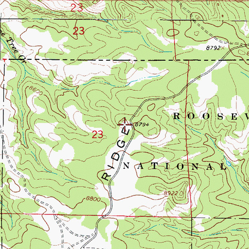 Topographic Map of Boulder Ridge, CO