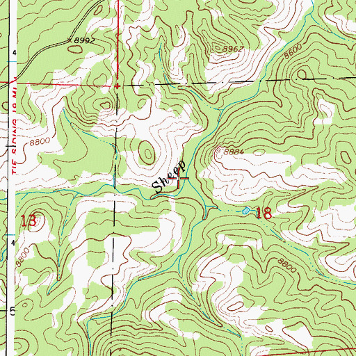 Topographic Map of Cow Creek, CO