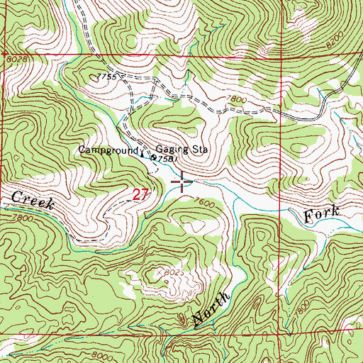 Topographic Map of George Creek, CO