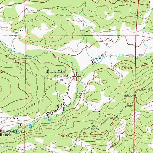 Topographic Map of Panhandle Creek, CO